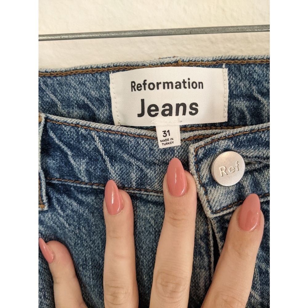 Reformation Liza Malta Wash Straight Leg Jeans